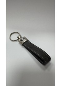 Resim Toyota Uyumlu Ve Logolu Deri Anahtarlık Siyah 