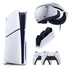 Resim Playstation 5 Slim CD'li 1 TB YD + 2 Kol + VR2 Gözlük + Şarj istasyonu 