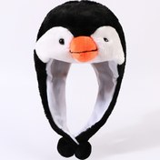 Resim 1 Erkek ve Kadınlar için Moda Penguen Tarzı Karikatür Sevimli Trend Peluş Şapka, Dış Mekan Sokak Seyahat Sıcak Kulak Koruma Çok Yönlü Kap 