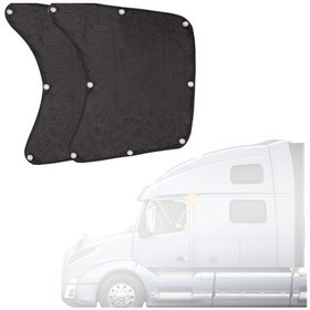 Resim Jeehugo Kamyon Yan Penceresi Güneşlikleri - Isı Ve Uv Engeli, Mesh Malzeme, Süspansiyon Cup Tasarımı, 60x55cm, Siyah, 2 Adet 