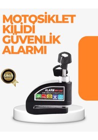 Resim Mey İthalat Alarm Sensörlü Disk Kilidi Motosiklet Scooter Bisiklet Güvenlik 