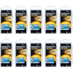 Resim 675 Numara İşitme Cihazı Pili 10 Paket 60 Adet Duracell Kulaklık Pili 675 Numara Pil 