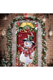 Resim PROMISEBACKDROP2 190x75cm Lastikli kapı süsü, Kumaş kapı giydirme, Christmas decor, Yılbaşı, Okul etkinlik kapı süsü 