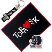Resim TUSBA MARKET Tofaşk Logolu Torpido Üstü Kaydırmaz Ped / Silikon Anahtarlık 