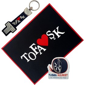 Resim TUSBA MARKET Tofaşk Logolu Torpido Üstü Kaydırmaz Ped / Silikon Anahtarlık 