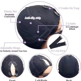 Resim V PART KISA/ORTA BOY İNSAN SAÇI ÜNİTESİ - 10 inch (25 cm) / %200 Yoğunluk / Ombre /Röfle / Sarışın tonlar 