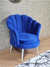 Resim ZAFİR Tekli İstiridye Beyaz Boyalı Sivriltme Ayak Çay Seti Koltuk Tekli Berjer , Balkon, Salon, Ofis 