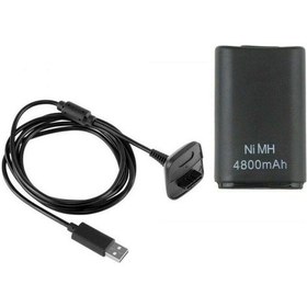Resim Xbox 360 Kontroller Için 4800 Mah Şarjlı Nı-mh Pil Ve Kablo Seti 