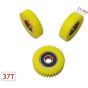 Resim E-bike Pedal Destekli Plastik Dişli Rulmanlı 3 Lü Set 37t Sarı 