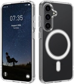 Resim Rongep Samsung Galaxy S26 için Şeffaf Kılıf Mag-Clear Güçlü Manyetikli [MagSafe ile Uyumlu] S26 Koruyucu Sararmaya Dayanıklı Kalın Yapılı Darbe Emici PC+TPU Hibrit Tasarım Samsung S26 Kılıfı 