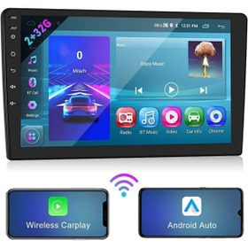 Resim ProfroCAR 10 Inç 2+32gb Universal 2dın (25-15cm) Android 12 Ve Apple Ios Carplay Ile Arkası Slim Ince Kasa 