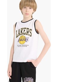 Resim DeFacto Erkek Çocuk NBA Los Angeles Lakers Bisiklet Yaka Atlet E4845A825HSWT34 