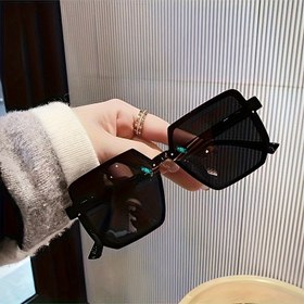 Resim Şık Büyük Kare Çerçeve Gözlükler, Şık Moda Gözlükleri 
