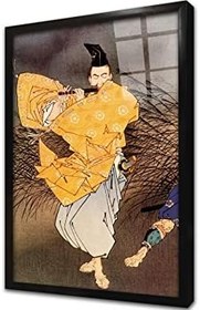 Resim Ay Işığında Flüt Çalan Japon Çerçeveli Cam Tablo 20x30 cm CB31030 