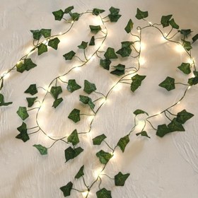 Resim 2m/5m/10m, Büyülü Yapay Sarmısak Asma Işıkları LED Dize Işıkları - Stüdyo Fotoğrafçılık Dekoratif Işıklar ve Arka Plan Aydınlatması - Pil ile Çalışır, Sıcak Parlayan Peri Işıkları Gerçekçi Yeşillik ile, Dış Mekan Yemekleri, Bahçe, Balkon, Düğün ve Noel Süslemesi için Uygun 