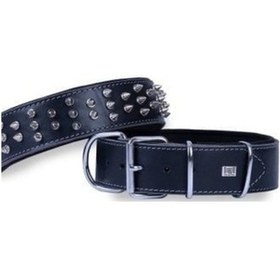 Resim Doggie Güçlü Deri Çivili Boyun Tasması Siyah 5X55-65Cm 