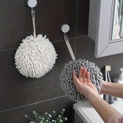 Resim 2 adet Hızlı Kuruyan Chenille Elbileleri - Emici, Mutfak ve Banyo Temizliği için Kokusuz, Modern Tarz, Beyaz Siyah Detaylarla, Yuvarlak Şekil, Polyester Karışımı, Banyo Elbileleri 