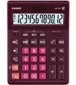 Resim Casio GR-12C-WR 12 Hane Bordo Masa Üstü Hesap Makinesi 