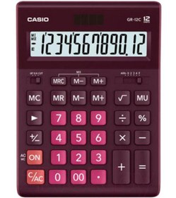 Resim Casio GR-12C-WR 12 Hane Bordo Masa Üstü Hesap Makinesi 