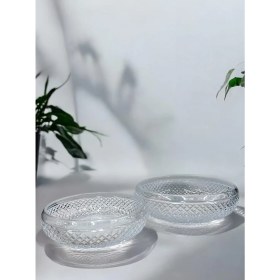 Resim Paşabahçe Nilüfer Kristal Kesme Dekor 2'Li Cam Kase Seti 