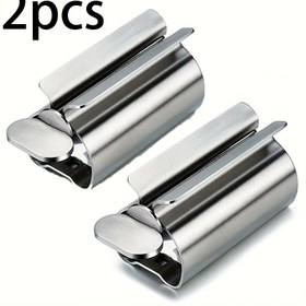 Resim 2 Adet Paslanmaz Çelik Diş Macunu Sıkacağı - Kolay Kullanımlı Manuel Diş Macunu Dağıtıcı ve Temizleyici, Güç Gerektirmez, Dayanıklı Metal Tasarım, Etkili Diş Macunu Dağılımı | Şık Metalik Yüzey | Sağlam Yapı, Diş Bakımı İçin Vazgeçilmezi 