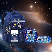 Resim En Son Astronot Temalı Sırt Çantası Seti Üç, İlgili İlgili Çanta, Öğle Yemeği Çantası, Hafif ve Dayanıklı Çoklu Cep ile - Laptop Bölümü, Seyahat ve Okul için Rahat Büyük Kapasiteli Sırt Çantası, Mükemmel Okula Dönüş Hediyesi 