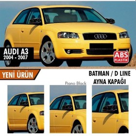 Resim Audi A3 8p M4 Yarasa Ayna Kapağı Piano Black Makyajsız 2003 2008 (Sts Oto Aksesuar) 