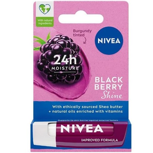 Nivea Blackberry Shine Böğürtlen Dudak Bakım Kremi 4.8 gr Fiyatı ve Özelliklerı - Badem