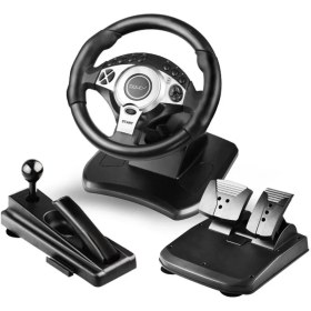 Resim CRK TECH R900 Direksiyon Seti – Çift Motorlu Titreşimli, PS4/PS5/Xbox/PC/Android Uyumlu 