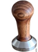 Resim Coffee Time Barista Ahşap Saplı Tamper 58 Mm 