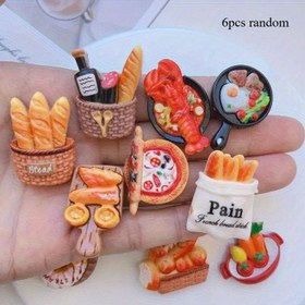 Resim 6/11 adet Rastgele Reçine Yiyecek Dekorasyon Seti, DIY El Sanatları ve Takı Yapımı için Uygun - Küçük Ekmek, Kahvaltı, Pizza ve Fransız Yiyecek Simülasyon Boncukları, Küpe, Saç Aksesuarları, Anahtarlıklar, Telefon Kılıfları, Ayakkabı Şansları, Reçine Aksesuarları, Cadılar Bayramı, Noel, Paskalya, Sevgililer Günü Parti Süslemeleri için Mükemmel 