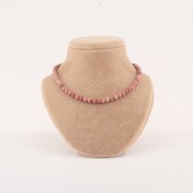 Resim Alp Doğal Taş Pembe Jasper Doğaltaş Kolye 6 Mm, M168 