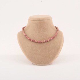 Resim Alp Doğal Taş Pembe Jasper Doğaltaş Kolye 6 Mm, M168 