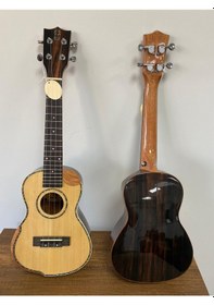 Resim Concert Boy G Özel Üretim Venge-Ladin Kapak Ukulele-Kalın Kılıflı 