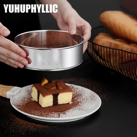 Resim YUHUPHYLLIC Paslanmaz Çelik İnce Gözlü Un Eleği - Kekler, Tartlar ve Ekmekler için Çok Fonksiyonlu Pişirme Aracı - Evde Pişirme İçin Dayanıklı Mutfak Gereci 