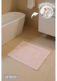 Resim Pudra Greek Ayak Havlusu - 50x70 Cm, 245 Gr, %100 Pamuk, Spa Ve Otel Banyo Paspası, Günlük Kullanıma Uygun Pudra 