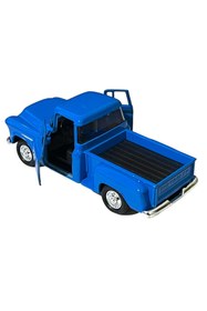 Resim Shem Mavi Chevrolet Stepside Pikap Oyuncak Lisanslı Diecast Metal Çek Bırak Araba 