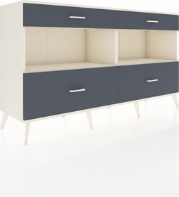 Resim Hyperion Konsol 2 Raflı 4 Çekmeceli 176x44x99 Aytaşı-aytaşı/antr Aytaşı-aytaşı/antrasit 