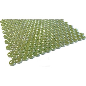 Resim MozaiKristaL Mutfak Tezgah Arası, Banyo, Havuz, Sauna, Spa ve Yaşam Alanlarının Tüm Yüzeyleri Için Ø22 mm Mint Yeşili, 31,5x31,5 cm Fileli Cam Mozaik. ( 5 File Karo = 0,5 M2 Fiyatıdır ) 