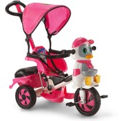 Resim Toyshome Baby Poufi Penguen Figürlü Ebeveyn Kontrollü Bisiklet Pembe 