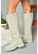 Resim Fox Shoes R973201109 Gri Kalın Tabanlı Kadın Çizme Gri 