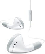 Resim iHip IP-IV-WH Fiber Kablolu Kulaklık, Tüm iPhone, iPad ve iPod touch için In-Line Mikrofonlu Beyaz 