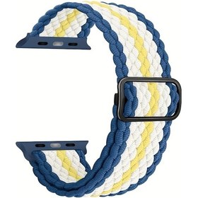Resim Sunshine022 Örgü Esnek Ayarlanabilir 38-49mm İwatch Kordon Nylon Spor Bileklik Multicolor 