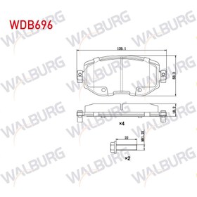 Resim OTOCO Renault Megane IV (B9A / M_) 1.5 DCI 2016 Ön İkazlı Fren Balatası 
