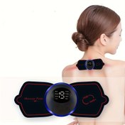 Resim Mini Masaj Yaması Omuz ve Boyun Darbeleri Terapisi Taşınabilir Elektrikli Boyun Masajı, Bel / Bacaklar / Kol / Kalça için Uygun, El Masajı Simülatörü, Çok Fonksiyonlu Vücut Masajı 