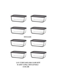 Resim Feyzade Cube Kahvaltılık Saklama Kabı Seti 8 Adet 1170cc Cub-238 Karışık 