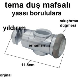 Resim Tema Duş Mafsalı Fiskiye Oturağı Banyo Duş Seti Sürgülü Yassı Borulara 