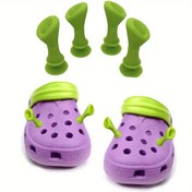 Resim 4 adet Shrek kulak şeklinde şanslar, Ayakkabı Süsleme Şanslar, Parti Hediyeleri, Yenilenmiş Yumuşak Silikon Terlik Kumalı Ayakkabı Aksesuarları 