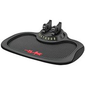 Resim Vkemall Araç Gösterge Paneli Telefon Tutucu: 360 Döner, Gizli Park Numarası, Kaymazsız Pvc Mat - Siyah 