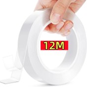 Resim Ekstra Güçlü Çift Taraflı Nano Bant, 11.89 metre - Yıkanabilir & Yeniden Kullanılabilir, Kalıntı Bırakmaz, Ev, Ofis, Arabalar & Dış Mekanlar İçin İdeal, Plastik, Ahşap, Cam, Taş, Metal Üzerinde Çalışır 
